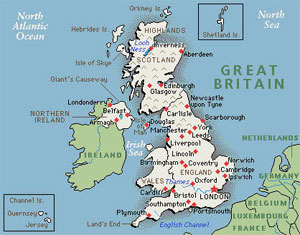 Map of the UK
