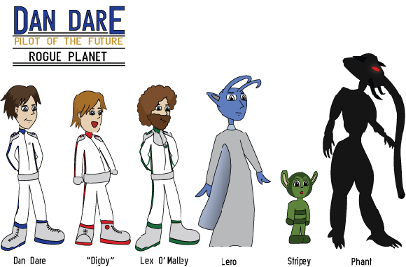 dan Dare character designs